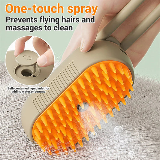 3 in 1 Electric Pet Grooming Comb - Steamy Massage