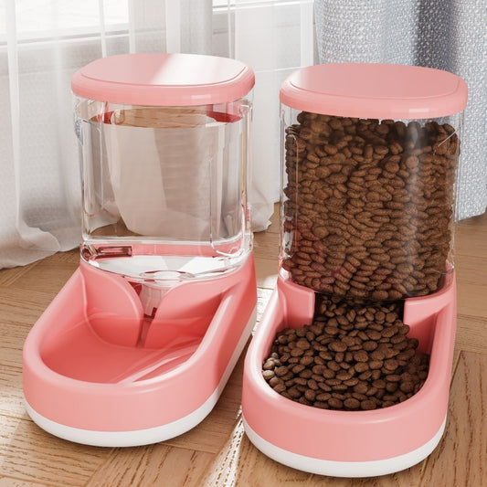 Combo Pet Automatic Water Fountain + Feeder