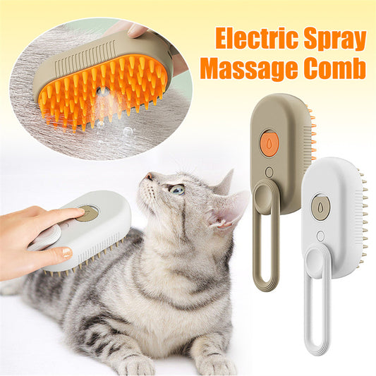 3 in 1 Electric Pet Grooming Comb - Steamy Massage