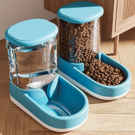 Combo Pet Automatic Water Fountain + Feeder