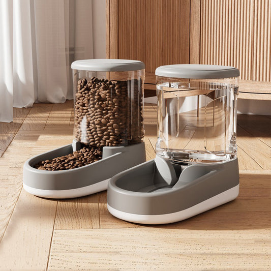 Combo Pet Automatic Water Fountain + Feeder