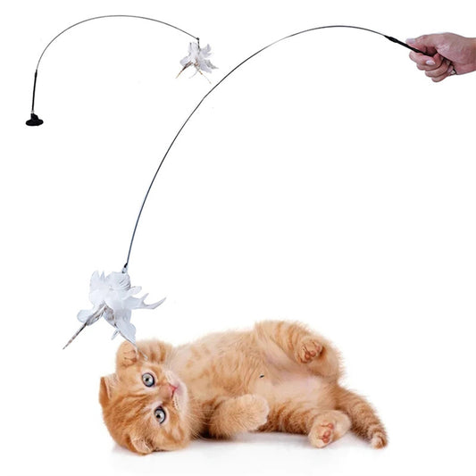 Interactive Free Combination Replacement Head Feather Bell Pendant Cat Stick Toy