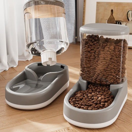 Combo Pet Automatic Water Fountain + Feeder